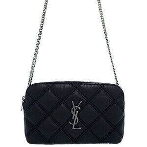 SAINT LAURENT PARIS Becky Double Zip Pouch Shoulder Bag